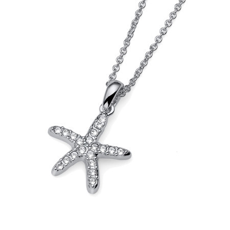 Ženski oliver weber starfish crystal lančić sa belim swarovski kristalnim priveskom ( 11897 ) - Img 1