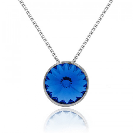 Ženski victoria cruz basic m sapphire lančić sa swarovski plavim kristalom ( a2809-08g ) - Img 1