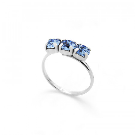Ženski victoria cruz celine tree minis light sapphire prsten sa swarovski plavim kristalom ( a3246-09a )