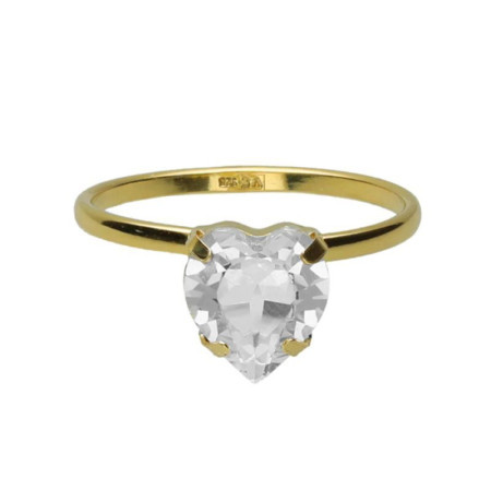 Ženski victoria cruz well-loved crystal gold prsten sa swarovski kristalom ( a4428-07da )