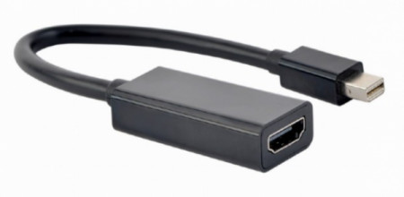 A-mDPM-HDMIF4K-01 Gembird 4K Mini DisplayPort to HDMI adapter cable, black - Img 1