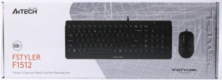 A4Tech A4-F1512 tastatura YU-LAYOUT + mis USB, Black - Img 1