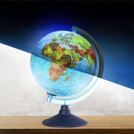 Alaysky, globus sa LED svetlom, engleski, dupla mapa, reljef, 32cm ( 100046 )