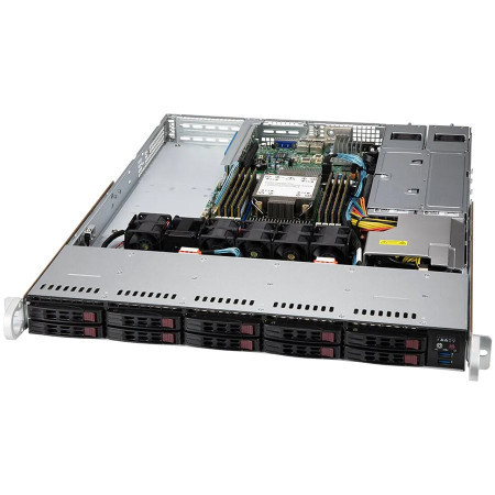 AOC supermicro assembled server based on SYS-110P-WTR, ICX 4314 CPU, 2x 32GB DDR4, 2x Intel SSD D3-S4510 480GB SATA, AOC-S3908L-H8IR-16DD-O - Img 1