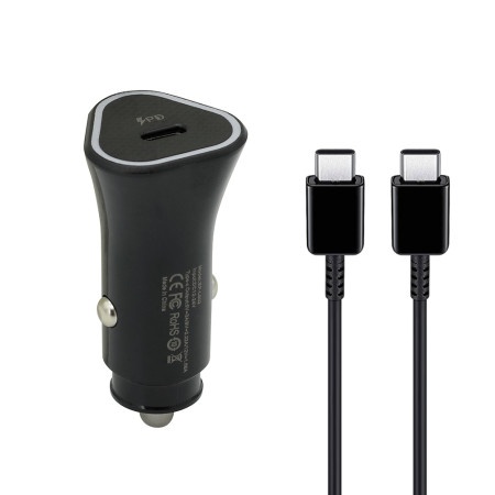 Auto punjac 25w type-c ulaz sa type-c na type-c kablom crni ( A723 )