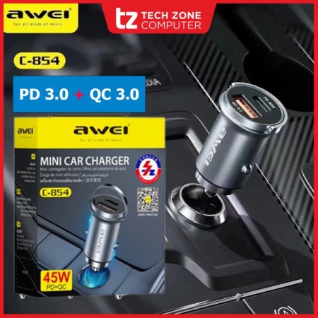 Awei c-854 qc3.0 30w 2-port Punjač za auto ( 55988 )