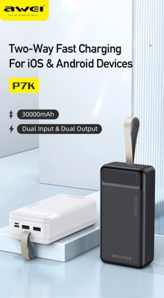 Awei p7k 30.000 mah li-polymer powerbank ( 55992 )