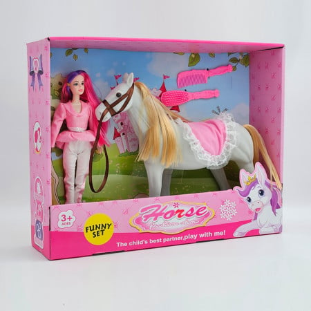 Boneca, lutka, set sa konjem, 1613966, Horse ( 858421 )