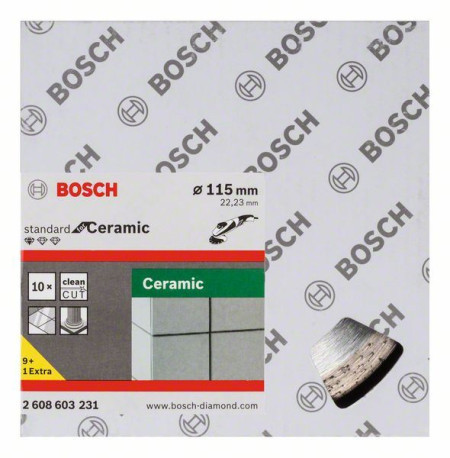 Bosch dijamantska rezna ploča standard for ceramic 115 x 22,23 x 1,6 x 7 mm, 1 komad ( 2608603231. )