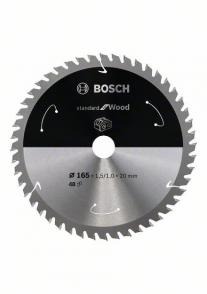 Bosch Standard for Wood list kružne testere za akumulatorske testere 165x1,5x20 T48 165x1,5x20 T48 ( 2608837687 )