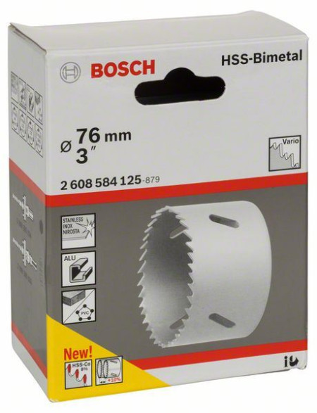 Bosch testera za otvore HSS-bimetal za standardne adaptere 76 mm, 3" ( 2608584125 )