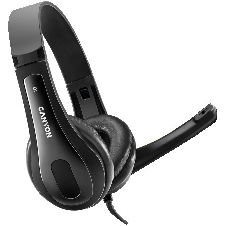 Canyon CHSU-1 basic PC headset with microphone Black ( CNS-CHSU1B )