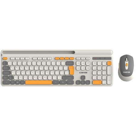 Canyon hset-w5 en/ad keyboard+mouse wireless beige ( CNS-HSETW5BG-AD )