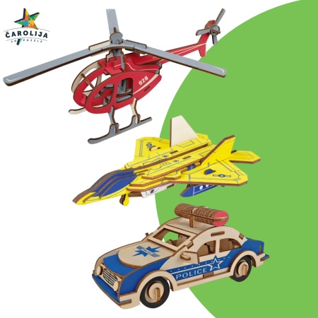 Čarolijashop 3 u 1 (avion, helikopter, policijski automobil) ( 7705)
