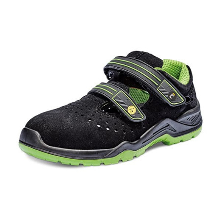 Cerva Halwill s1p esd zaštitne sandale , mikrofiber, crno-zelena veličina 45 ( 1020061485750045 )