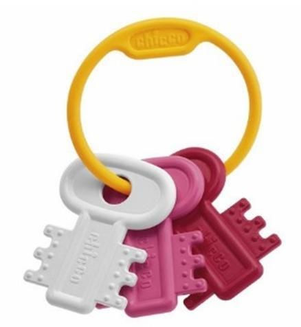 Chicco zvečka glodalica privezak za ključeve roze ( 6320047 ) - Img 1