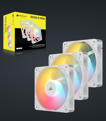 Corsair CO-9050197-WW 3x RS120-R ARGB 120mm PWM-Triple Pack - White Ventilatori