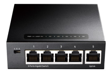 Cudy GS105 metalni GS105D 5-Port gbit desktop Switch, 5x RJ45 10/100/1000 (Alt. G1005) - Img 1