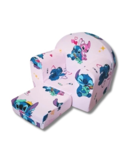 Dečija foteljica na razvlačenje Stitch - roze