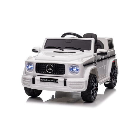 Dečiji automobil na akumulator -Mercedes AMG G63L - Beli Kožno Sedište