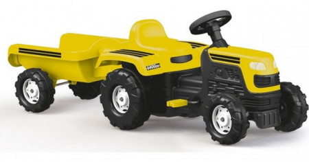 Dolu Ranchero Traktor sa prikolicom na pedale - Žuti ( 080462 ) - Img 1