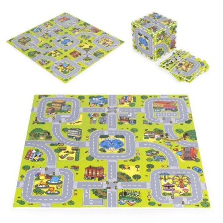 Ecotoys Velika podloga za igru eva foam city 90.5x90.5 cm 21 deo ( ECOEVA018 )