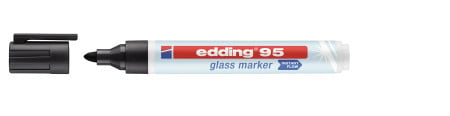 Edding marker za staklenu tablu E-95 1,5-3mm, zaobljeni crna ( 09M95B )