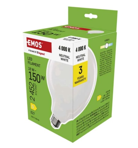 Emos zf2d83 Led sijalica filament globe g125 18w(150w) 2452lm e27 nw ( 3523 )