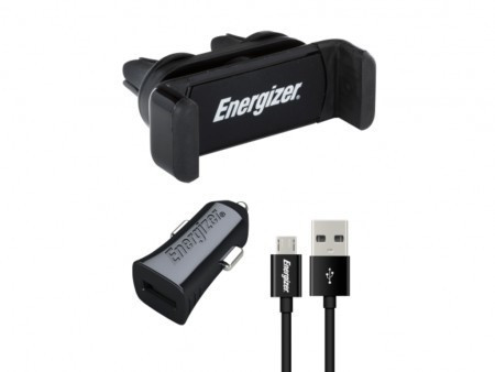 Energizer Max Universal Car Kit 1USB+MicroUSB Cable Black ( CKITB1ACMC3 ) - Img 1
