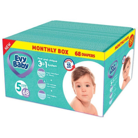 Evy baby pelene box 5 junior 11-25kg - 68 kom 3u1 ( A055744 )