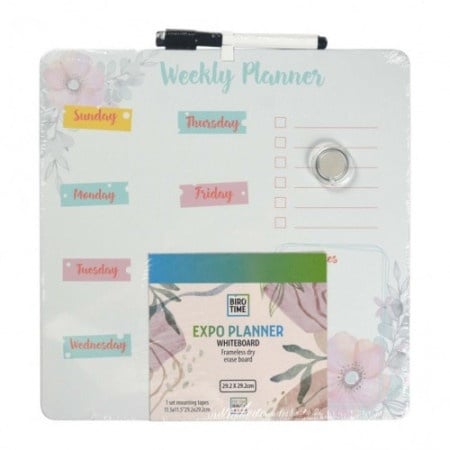 Expo planner, bela tabla, 29.2 x 29.2cm ( 140451 )