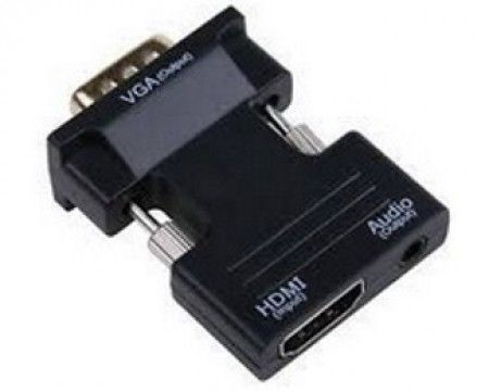 Fast Asia Adapter - konvertor HDMI (F) - VGA (M) plug in crni - Img 1