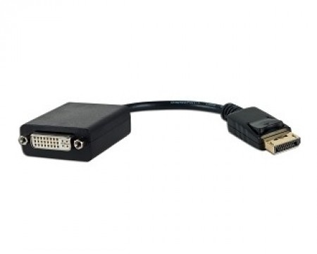 Fast Asia Kabl adapter DisplayPort (M) - DVI-I Dual link (F) crni