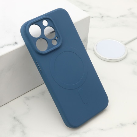 Futrola velvet touch magsafe za iphone 14 pro (6.1) plava ( F119936 )