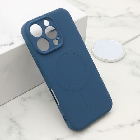 Futrola velvet touch magsafe za iphone 16 pro (6.3) plava ( F119962 )