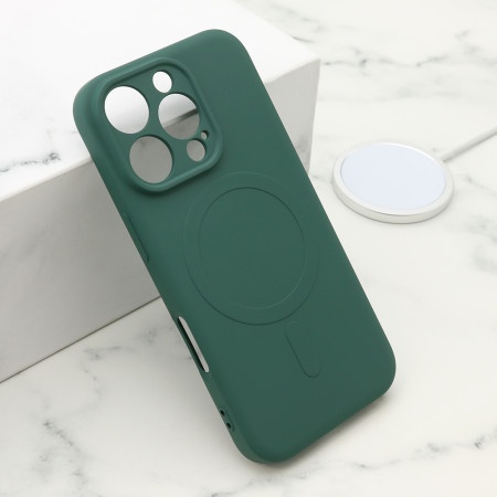 Futrola velvet touch magsafe za iphone 16 pro (6.3) tamno zelena ( F119963 )