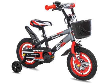 Galaxy bicikl dečiji wolf 12" crna/siva/crvena ( 590025 )