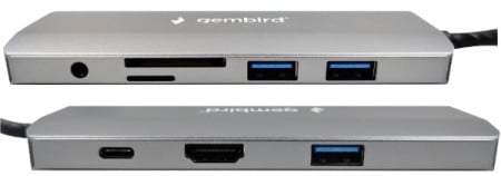 Gembird A-CM-COMBO9-03 USB Type-C 9-in-1 multi-port adapter USB USB-C+HUB+HDMI+PD+card rea (2023)