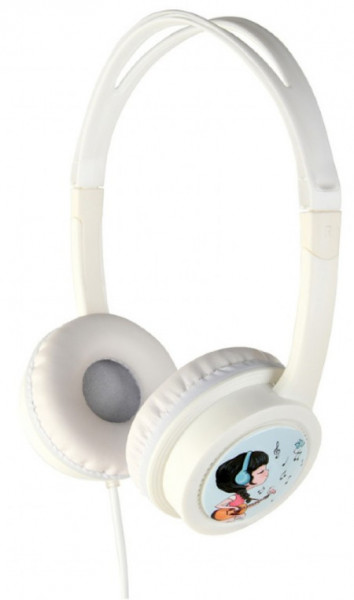 Gembird MHP-JR-W Kids headphones with volume limiter, white