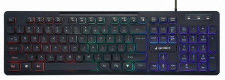 Gembird rainbow multimedijalna tastatura sa pozadinskim osvetljenjem, US layout USB KB-UML-02 - Img 1