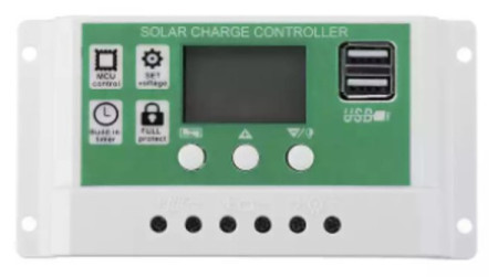 Gembird SOL-CONTROL30A green output solar panel PV regulator solar charge controller 30A/20A/10A 12V/24V - Img 1