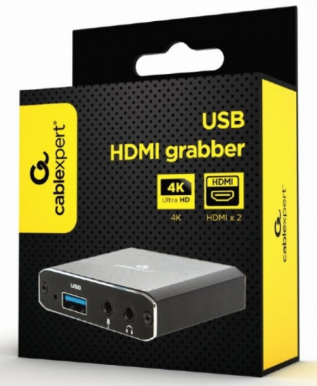 Gembird UHG-4K2-01 USB HDMI grabber, 4K, pass-through HDMI