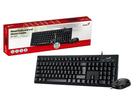 Genius KM-100SE USB YU crna tastatura+ USB crni miš