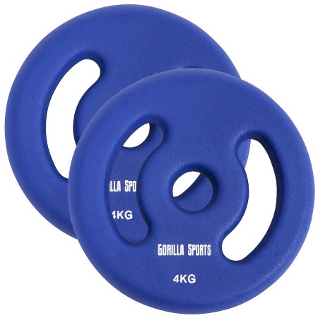 Gorilla Sports Set od 2 gumirana tega 30 mm (2 x 4 kg) ( 101051-00056-0009 )