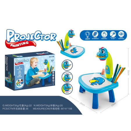 Grander, igračka, magični sto sa projektorom za crtanje, mini, plava ( 870182 )