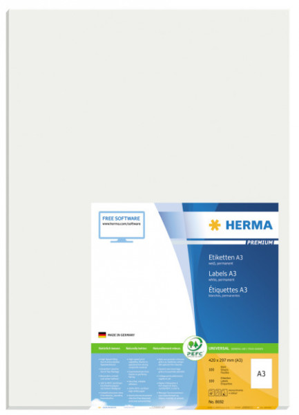 Herma etikete 297x420 A3/1 1/100 bela ( 02H8692 )