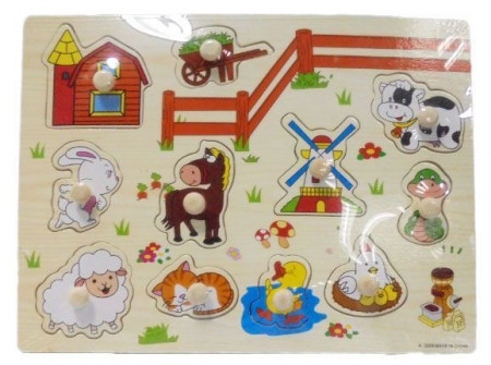 Hk Mini igračka drvena umetaljka domaće životinje ( 6261924 ) - Img 1
