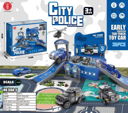Hk mini igračka policijska stanica sa vozilima ( A077871 )