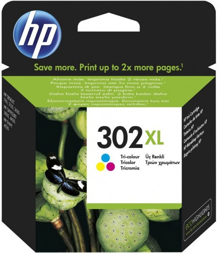 HP No.302XL tri-color ink cartridge