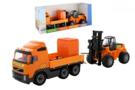 Igračka za decu kamion sa viljuškarom narandžasta ( 036858 ) - Img 1